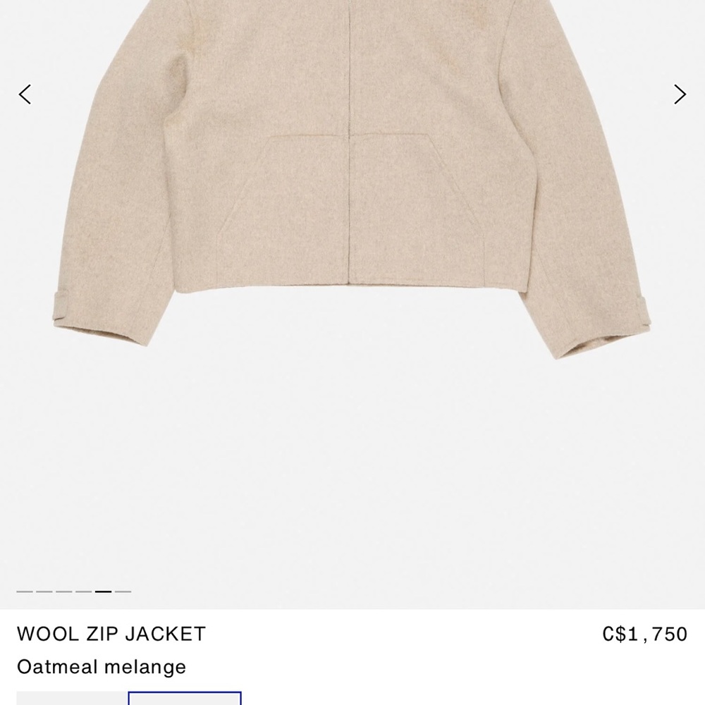 Acne Studios Wool cashmere Zip Jacket size 32 - Picture 10 of 14